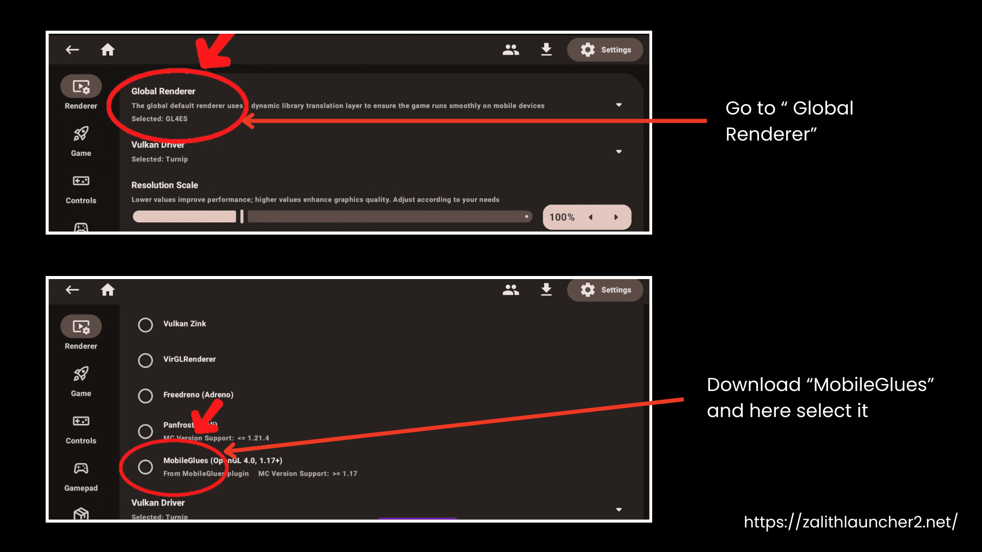 Choose the Global Renderer