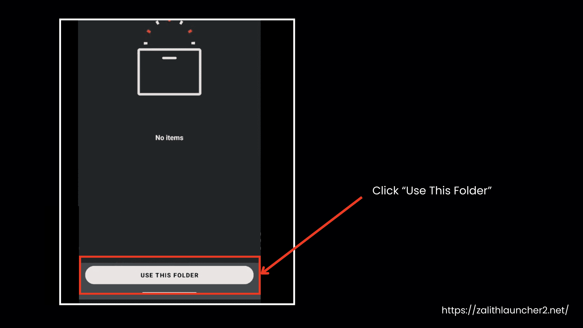 Click on Use This Folder