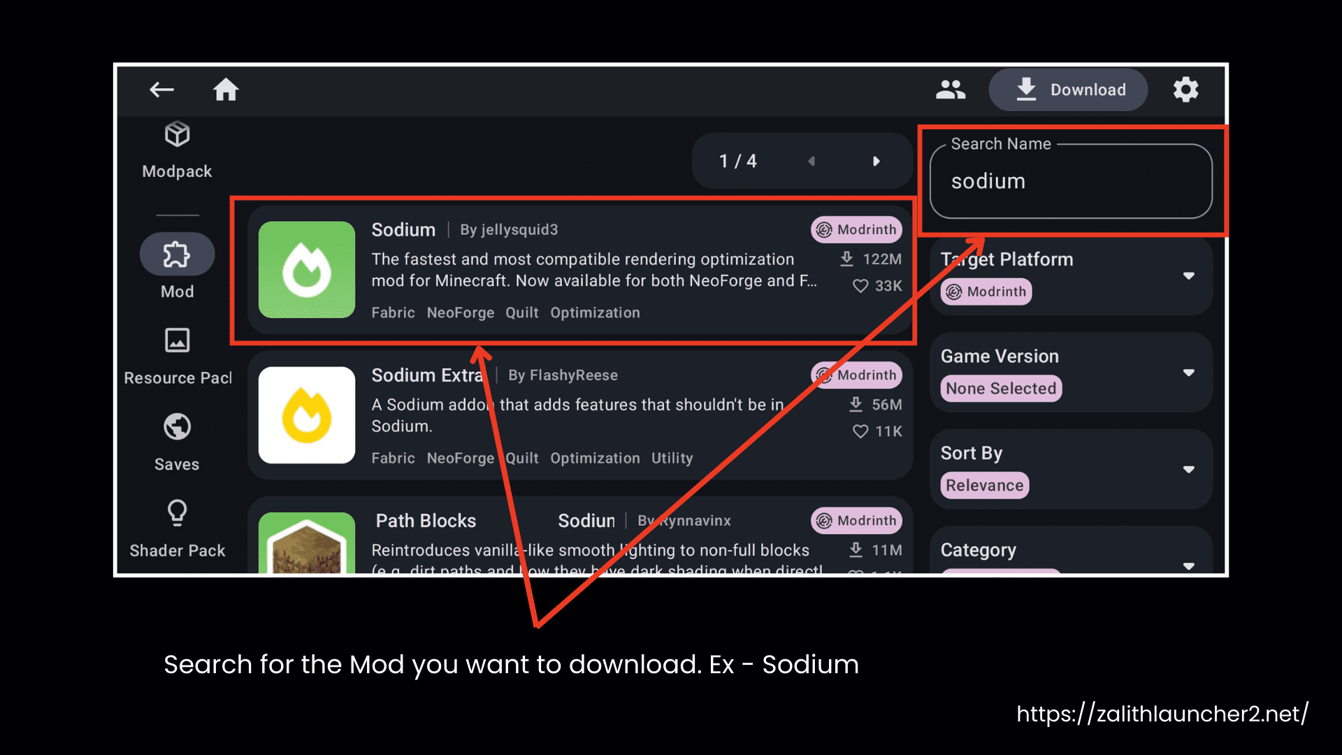 Search the Mod that You Want