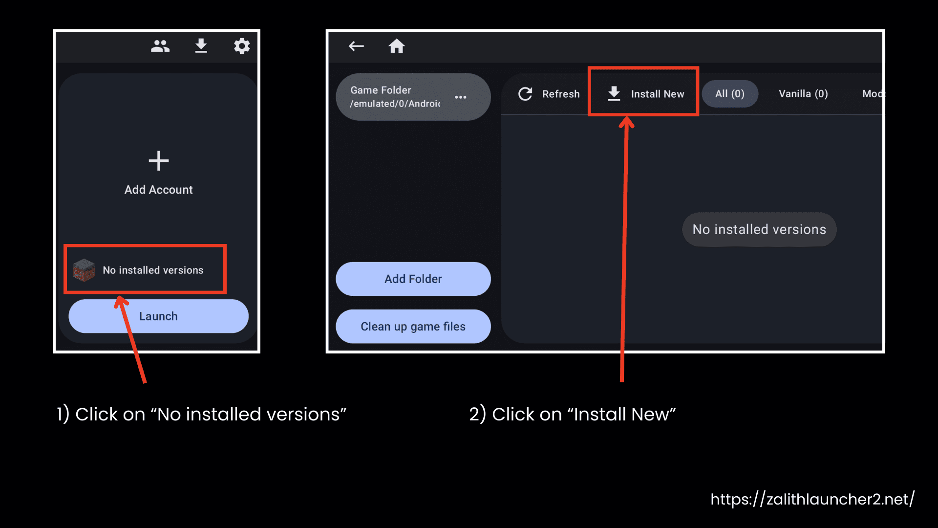 Select Install New Version