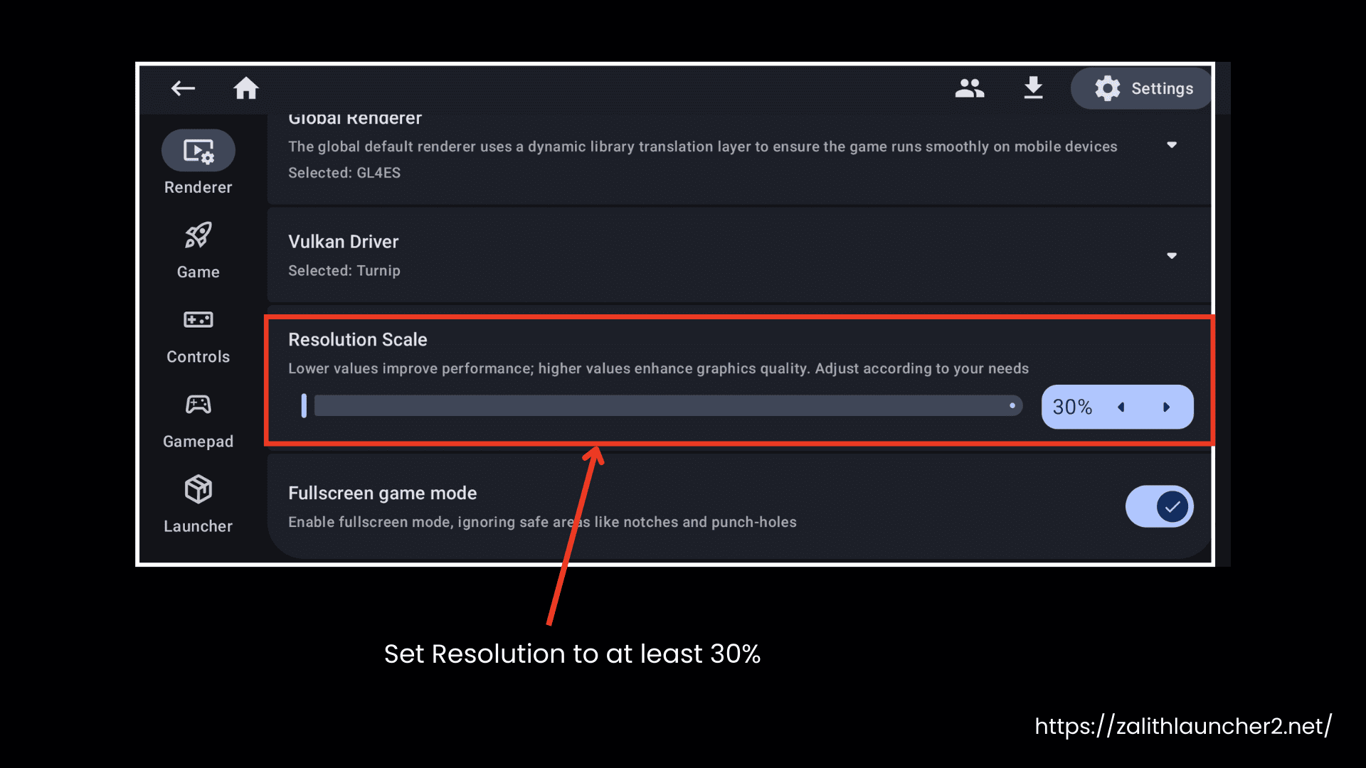 Set Minimum Resolution